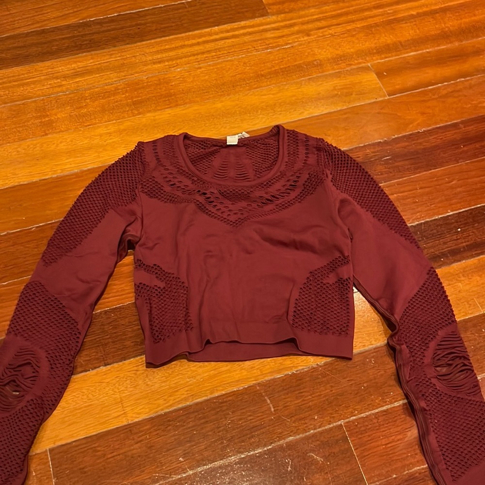 Alo seamless crop top with long sleeves